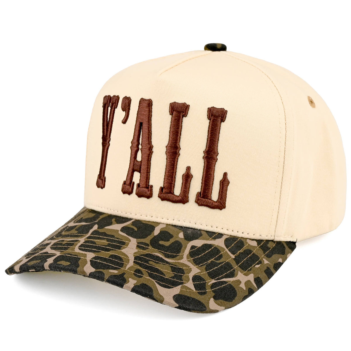 Y'ALL Letter Embroidered Two Tone Cap