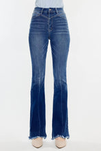 WESTERN HIGH RISE FRAYED HEM FLARE-KC7858M