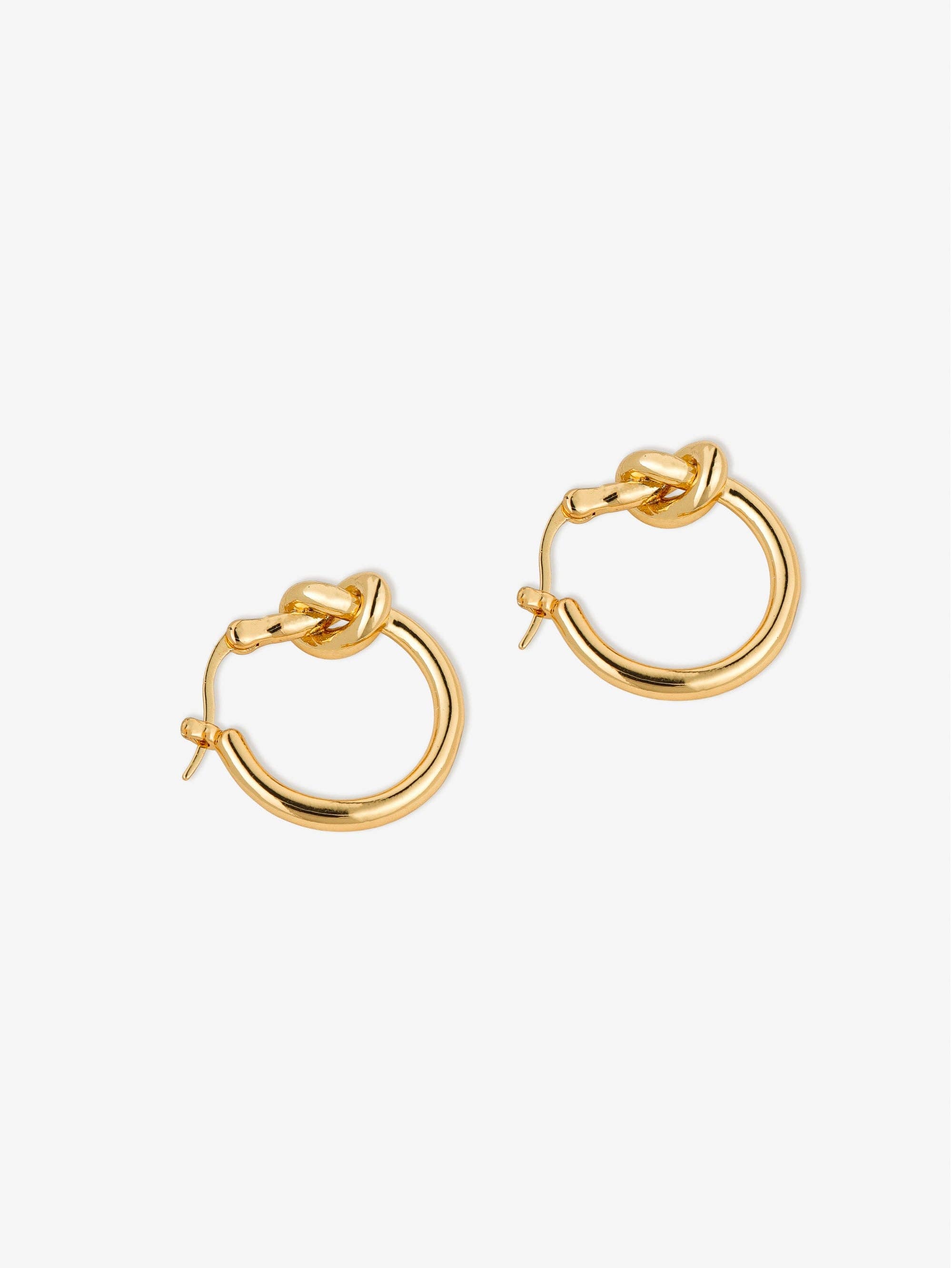 Corrina 18K Gold Plated Knot Hoop Earrings