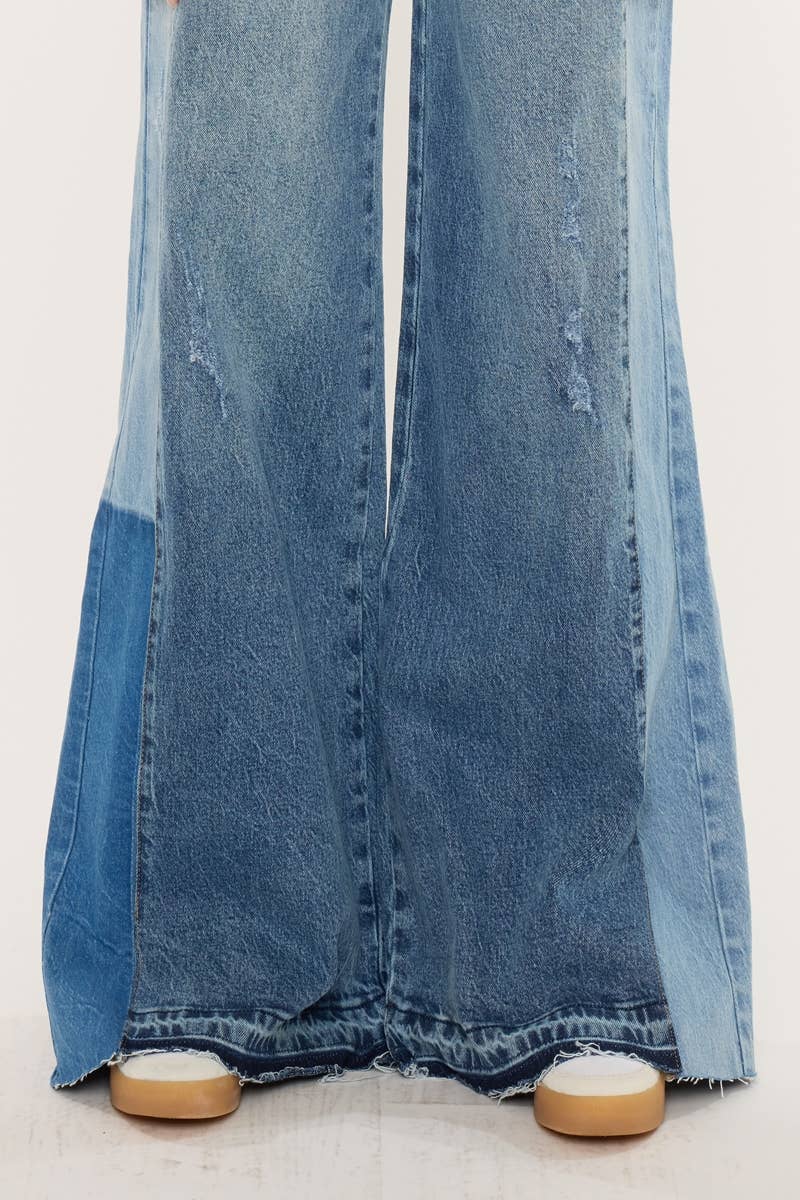Kan can HIGH RISE WIDE LEG JEANS-KC5521M