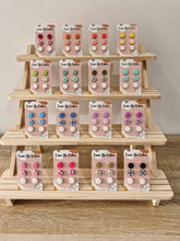 Olivia Triple Stud Packs: Khaki Mix / Gingham