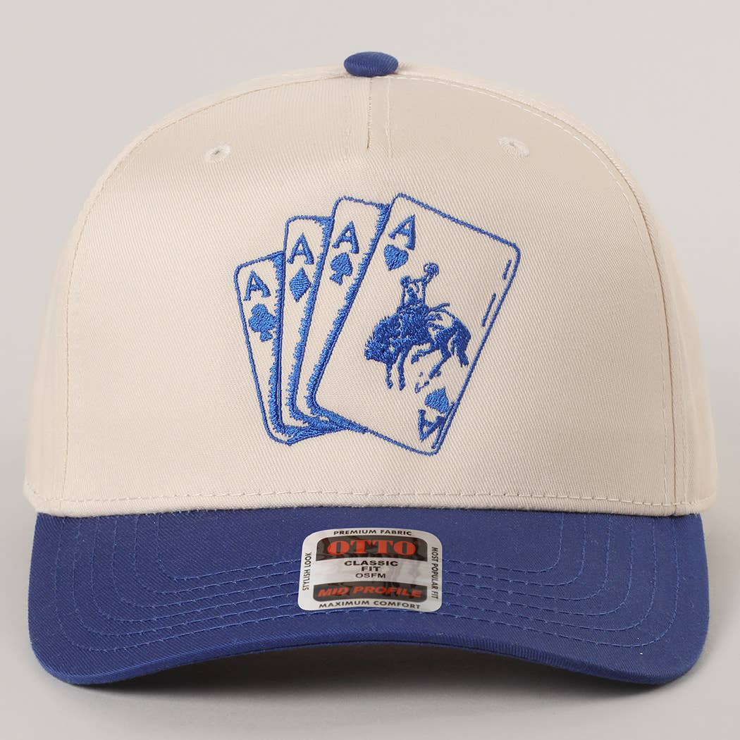 Western Cowboy Card Embroidered Trucker Hat