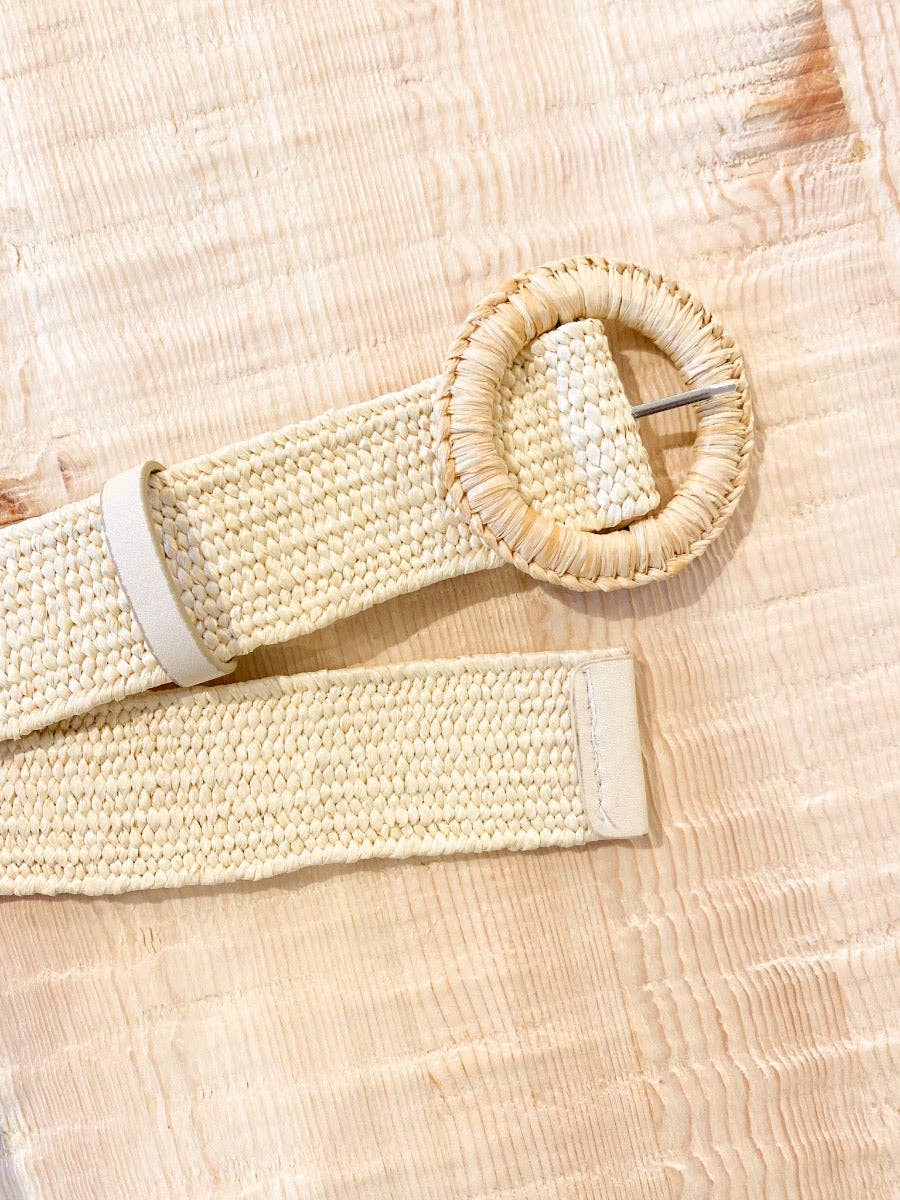 Shelley Round Buckle Stretchy Belt