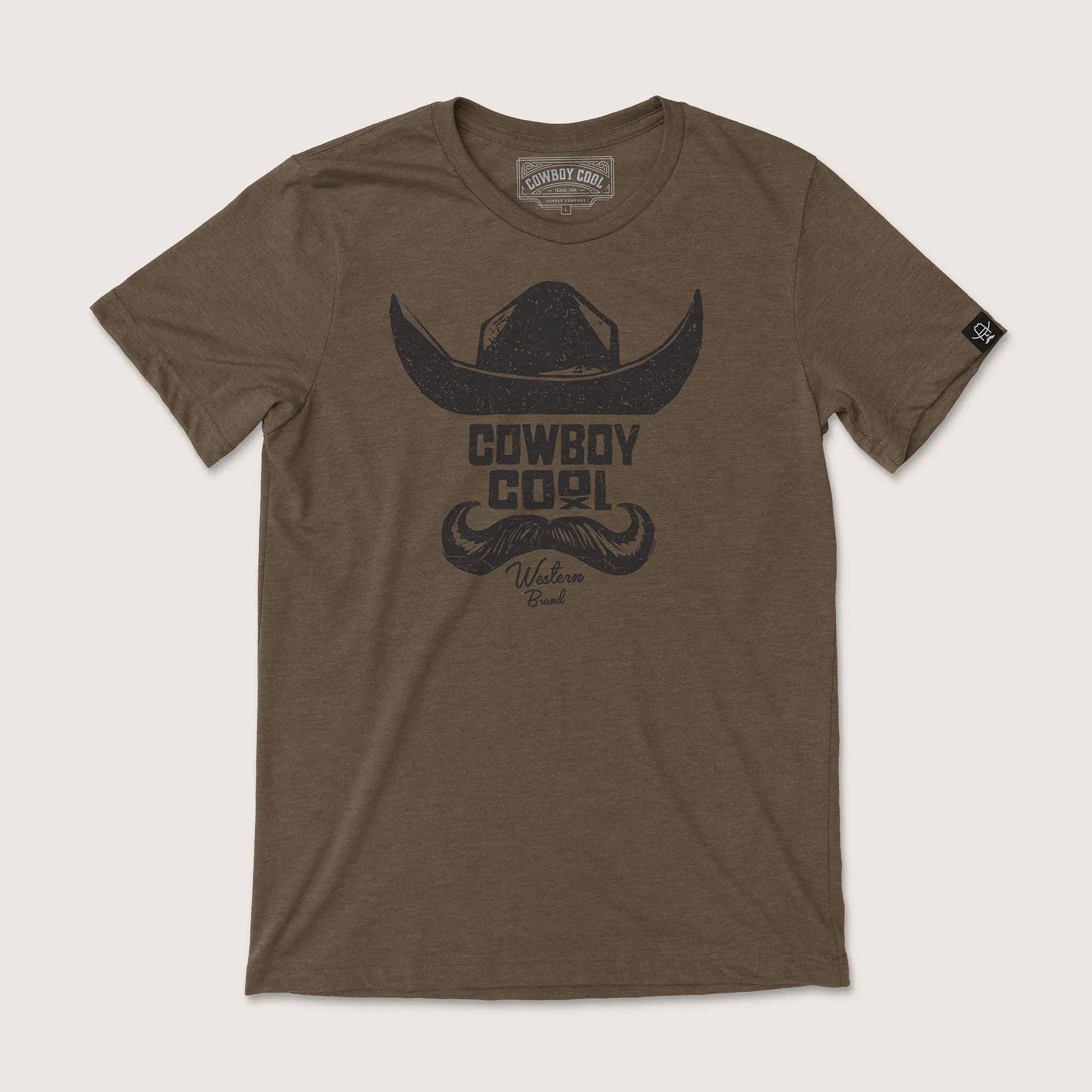 Mustache Man T-Shirt - Brown