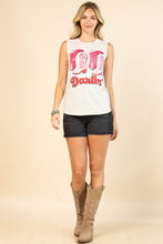 AV079-ARYA WESTERN BOOTS DARLIN GRAPHIC SLEEVELESS TOP