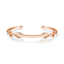 Double Infinity Cuff Bangle- Rose Gold.