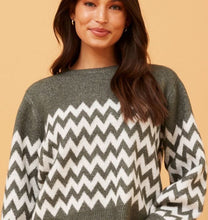 Davona Chevron Knit - Khaki