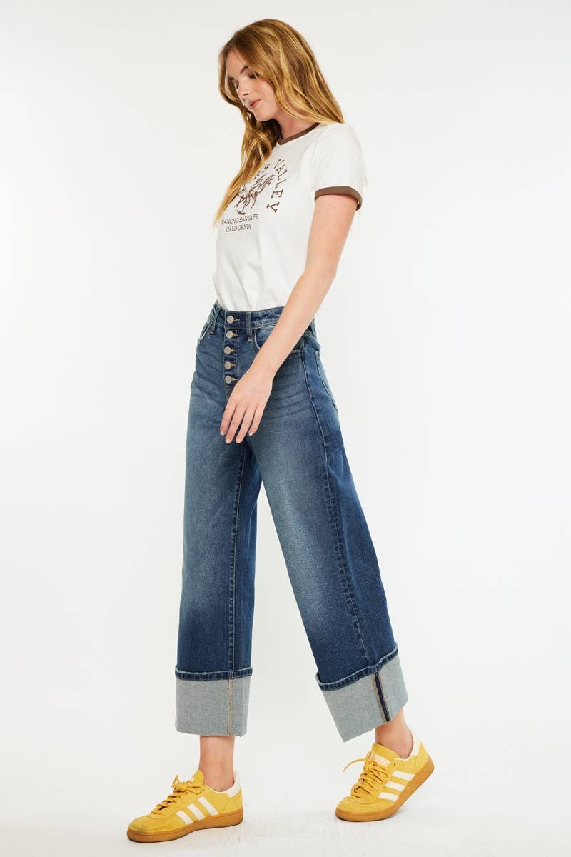 KancanULTRA HIGH RISE CROPPED  WIDE LEG-KC20102D