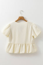 Bow Tie Short Sleeve Blouse