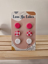 Olivia Triple Stud Packs: Khaki Mix / Gingham