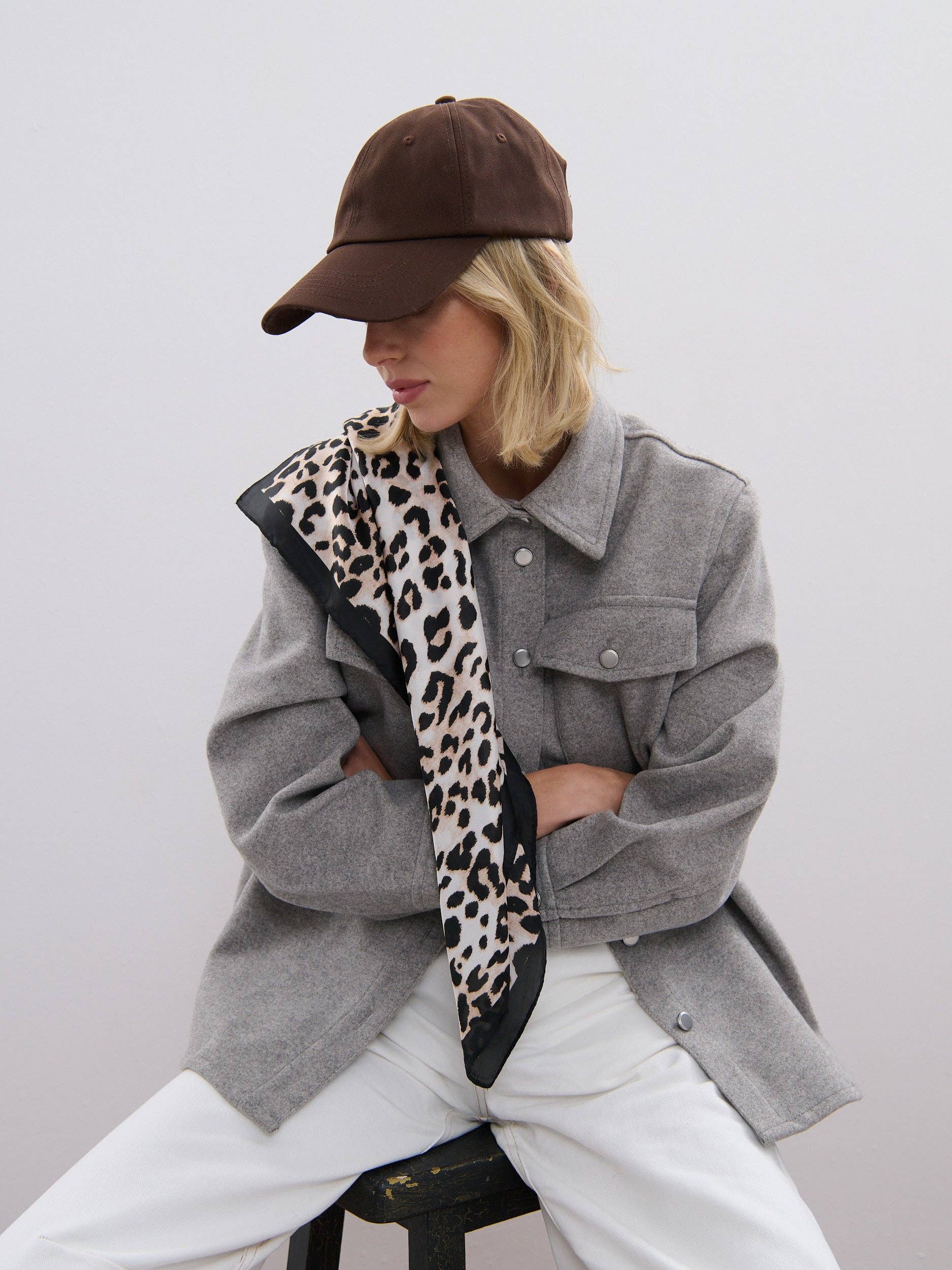Leopard Patterned Lightweight Scarf