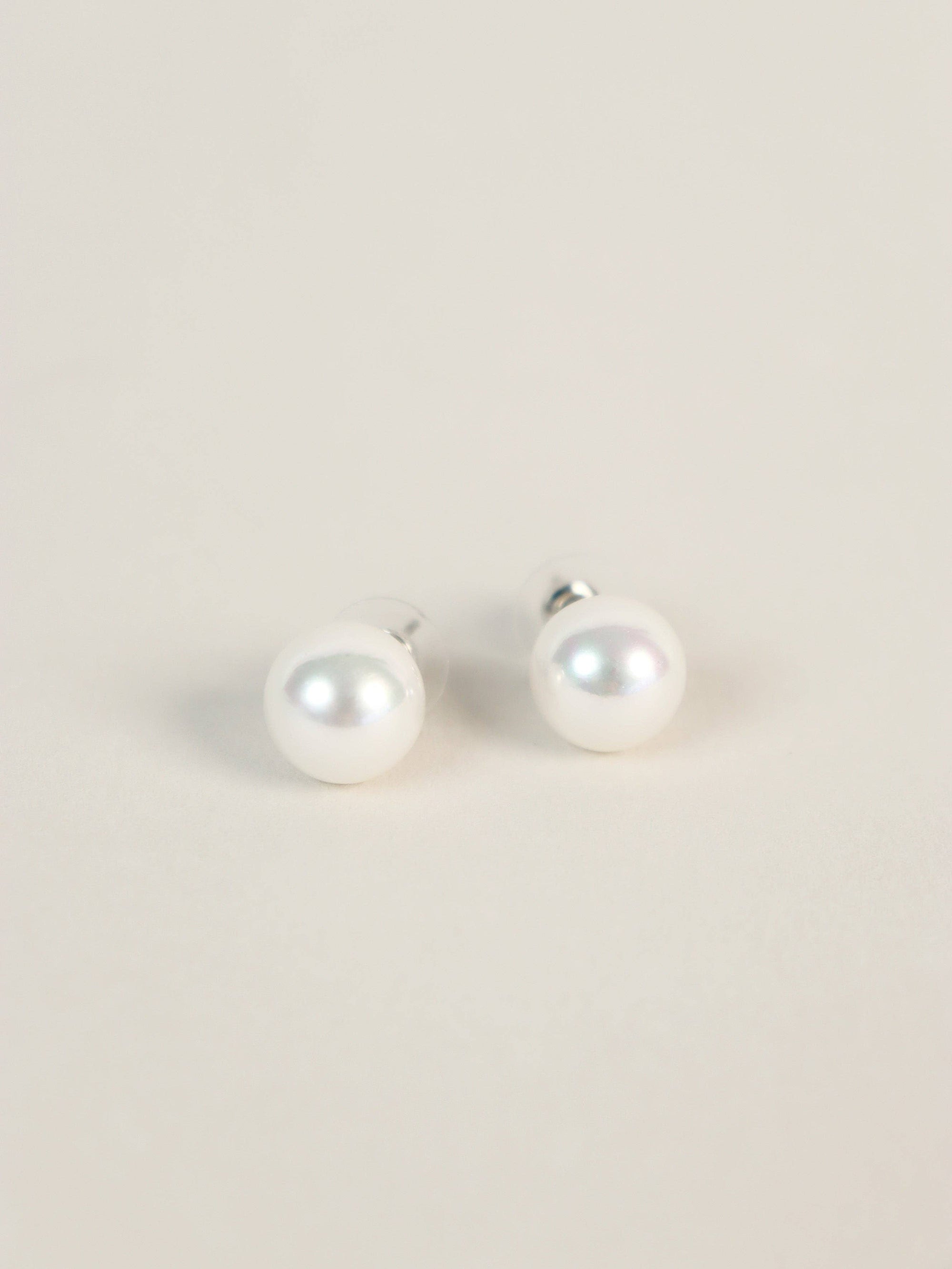 Marisol Glass Pearl 18K Gold Plated Earrings