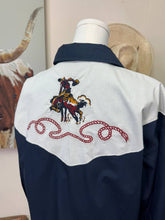 Bronc rider embroidered pearl snap shirt 