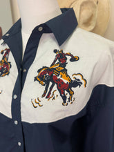 Bronc rider embroidered pearl snap shirt 