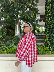 Checked Top - 893 - Red & White
