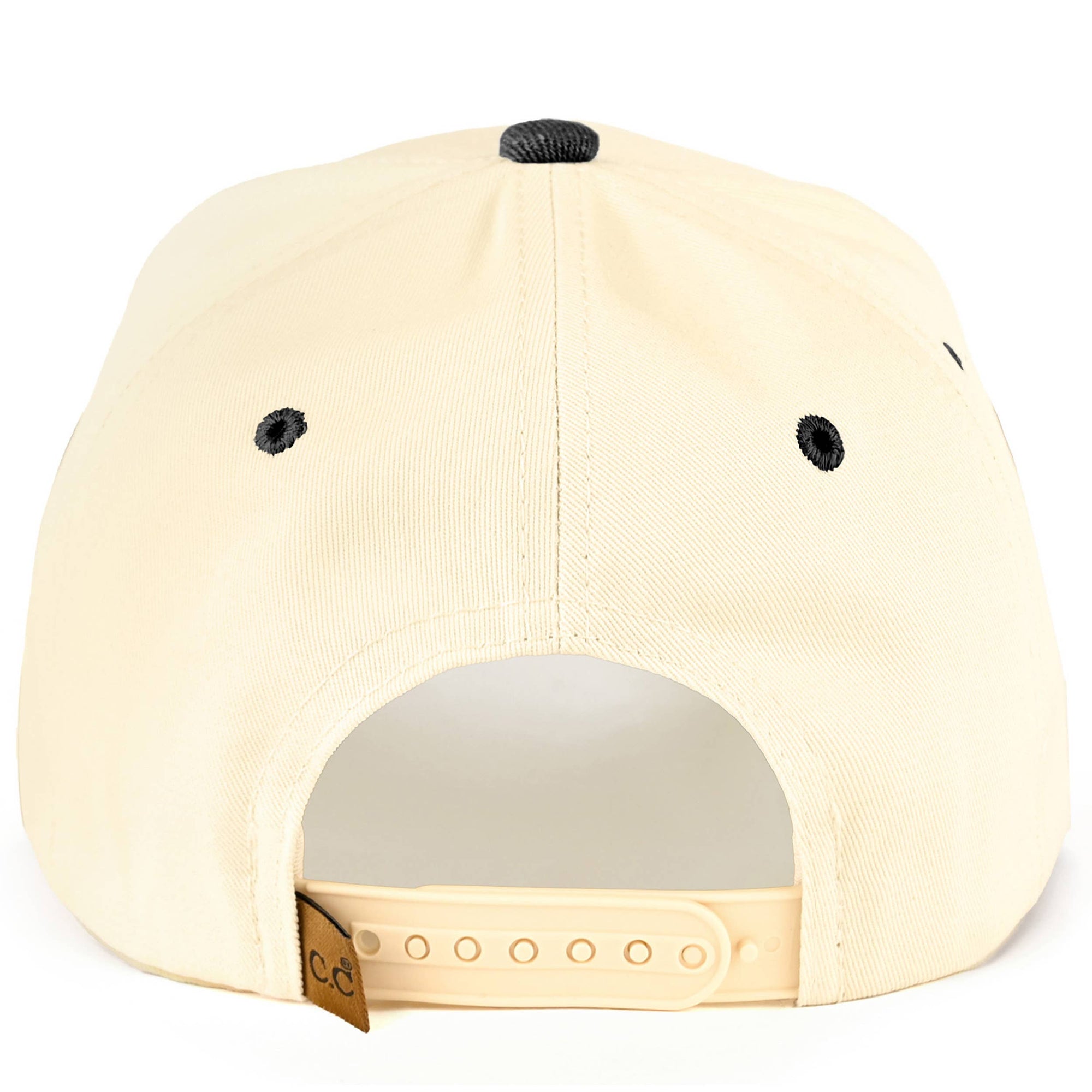 OVERSTIMULATED Letter Embroidered Two Tone Trucker Cap: Black