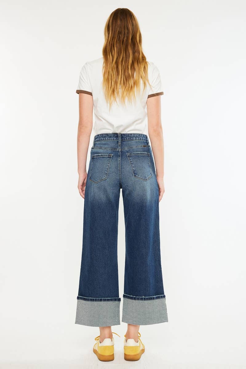 KancanULTRA HIGH RISE CROPPED  WIDE LEG-KC20102D