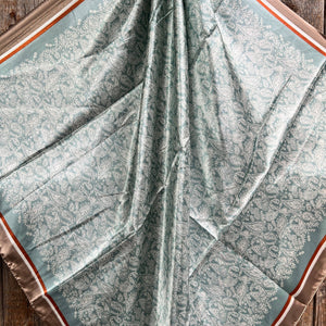 Wild Rag - 35X35" Seafoam & Cream Paisley Scarf