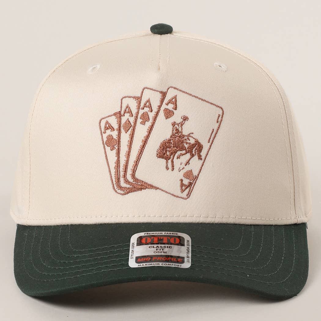 Western Cowboy Card Embroidered Trucker Hat