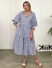 Striped Dress - 885 - Navy