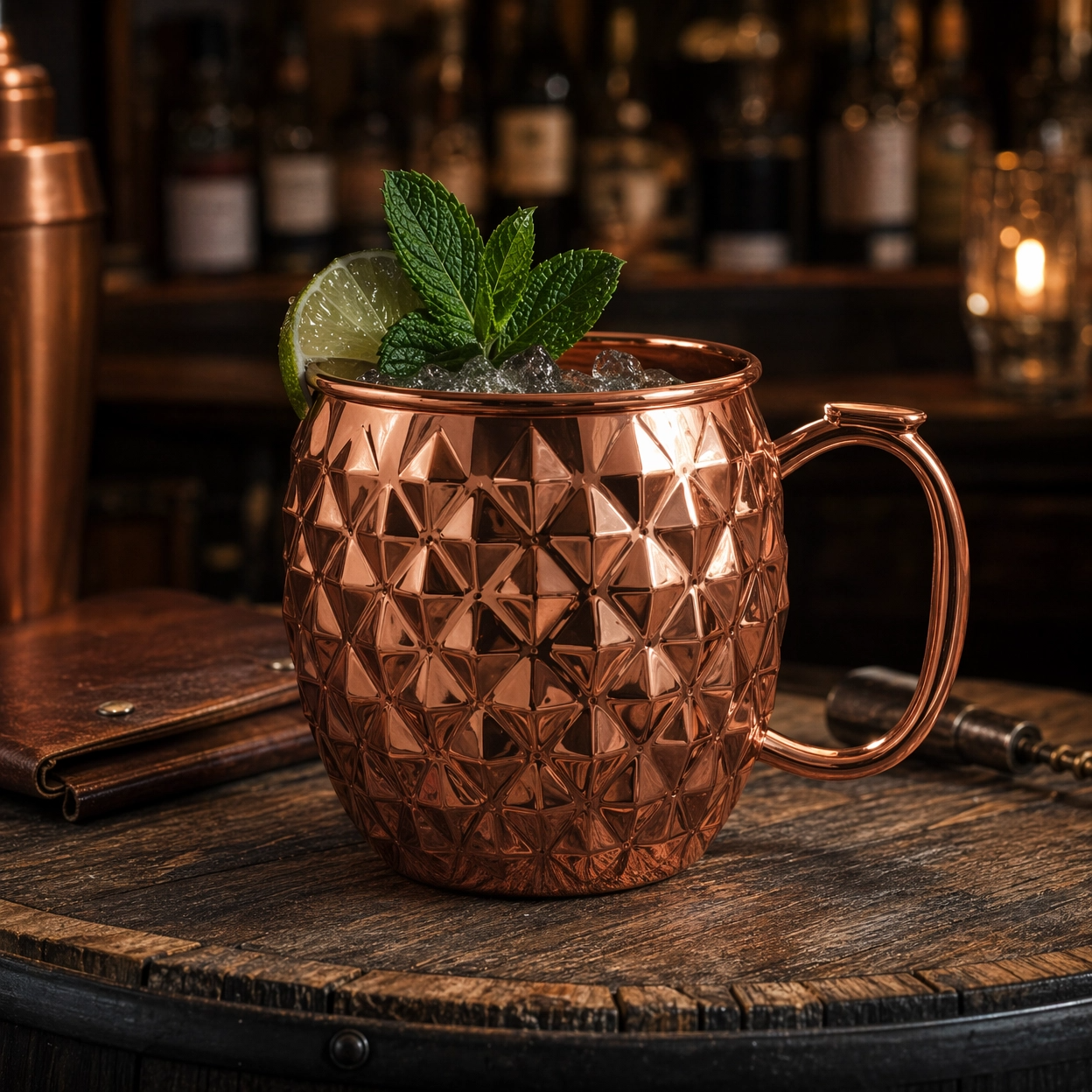 Copper Embossed Moscow Mule Mug With Handle 475ml