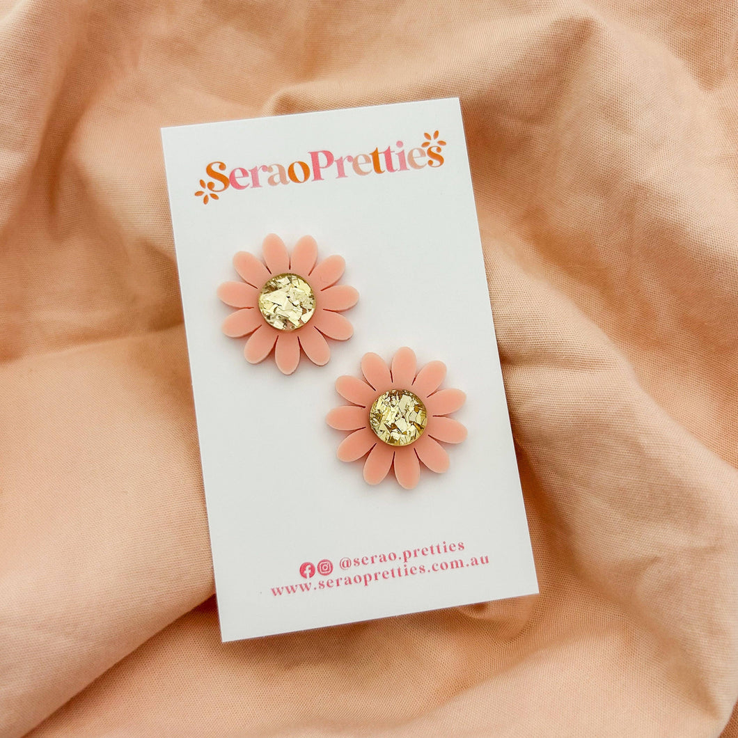 Peach Charlotte Studs