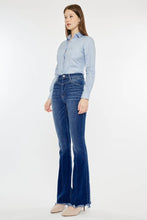 WESTERN HIGH RISE FRAYED HEM FLARE-KC7858M