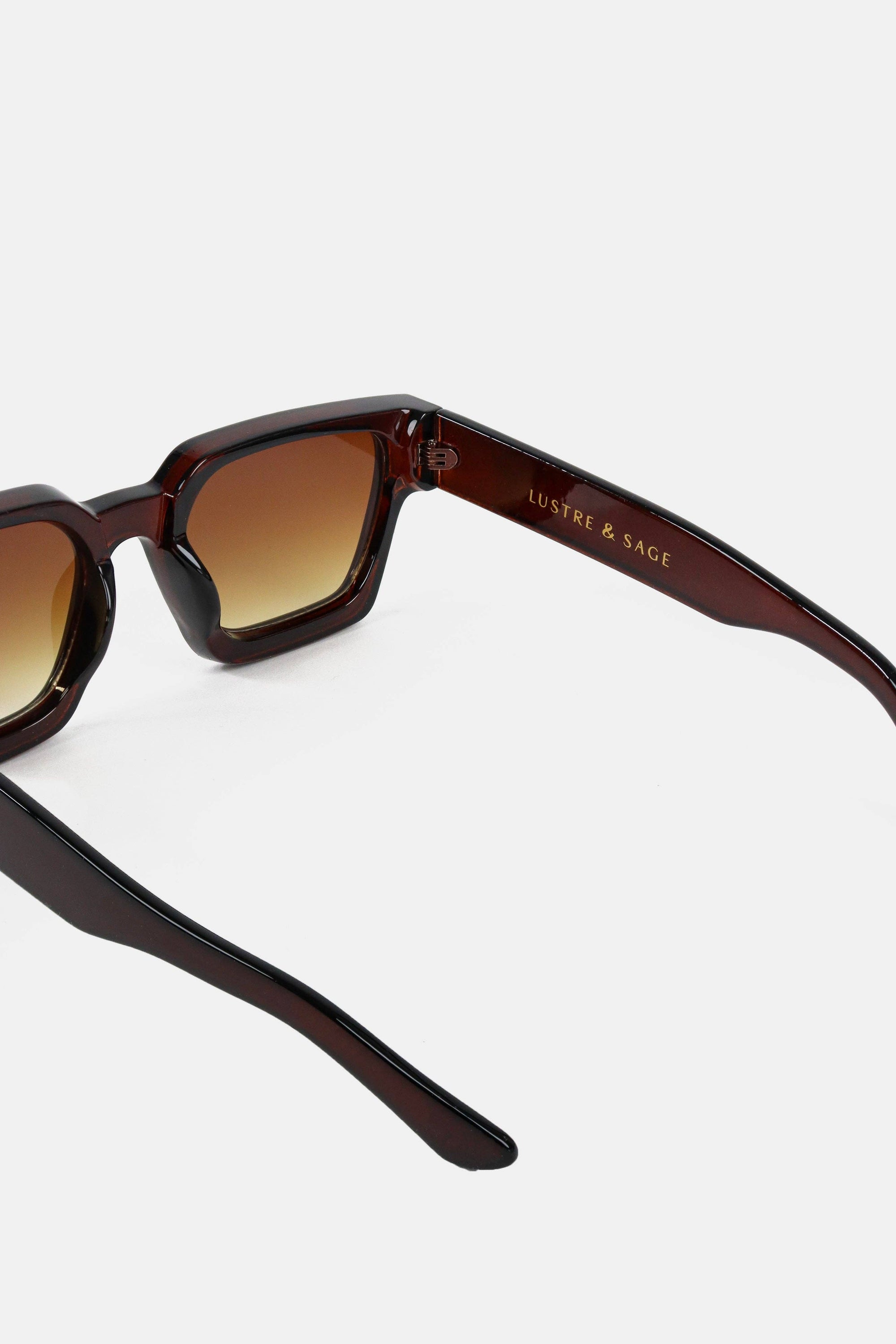 L&amp;S Jury Rectangular Sunglasses in Brown
