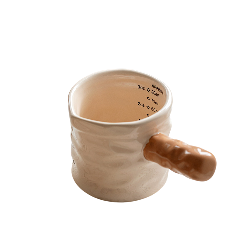 Ceramic Espresso Milk Pitcher with Measurement Marks
