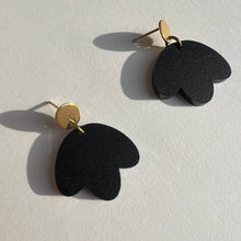 Bloom - Gold and Black Dangle Earrings