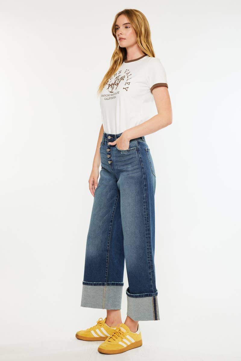 KancanULTRA HIGH RISE CROPPED  WIDE LEG-KC20102D