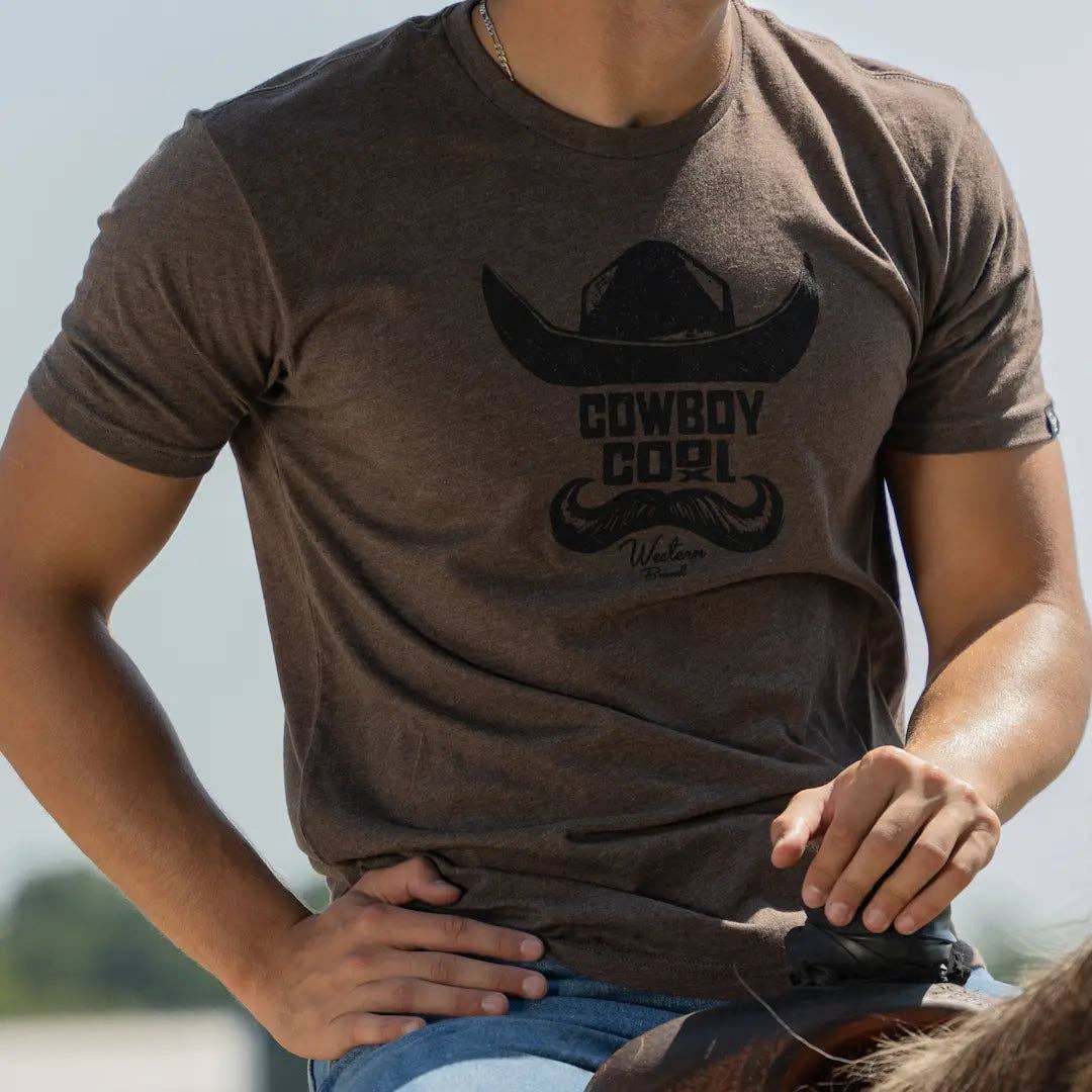 Mustache Man T-Shirt - Brown