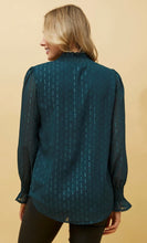 DIANA ABSTRACT PRINT BLOUSE- Emerald