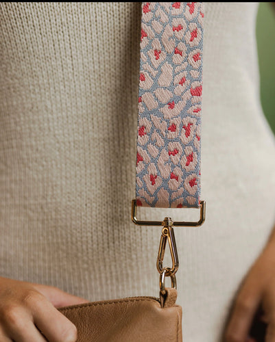 Jazzy Guitar Strap- Poppy Pink