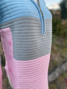 Abby Knit - Blue and pink