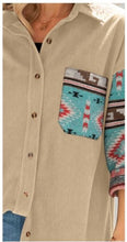 Aztec cord jacket - stone