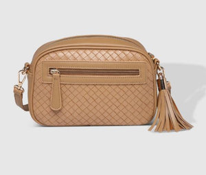 Jacinta - Woven Crossbody Bag - Camel