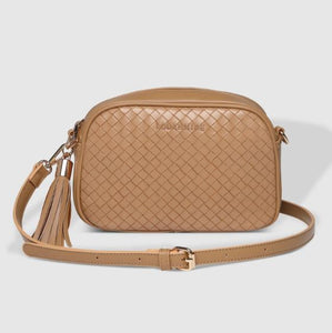 Jacinta - Woven Crossbody Bag - Camel