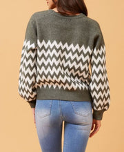 Davona Chevron Knit - Khaki