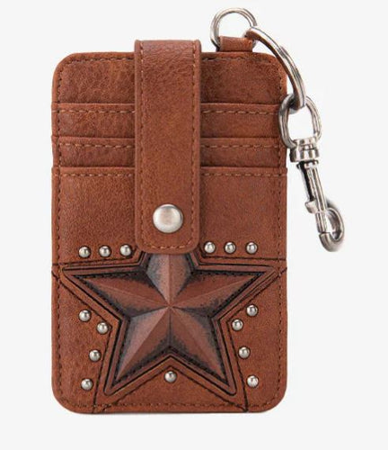 Montana West - Lonestar Mini Key Ring Card Case - Brown