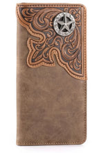 Montana West - Embossed Lone Star Concho Men's Bifold Wallet - Brown