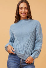 Rynlee Cable Knit Jumper - Pale Blue