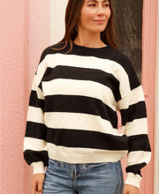 Knit - Steph Jumper - Black & White Stripe