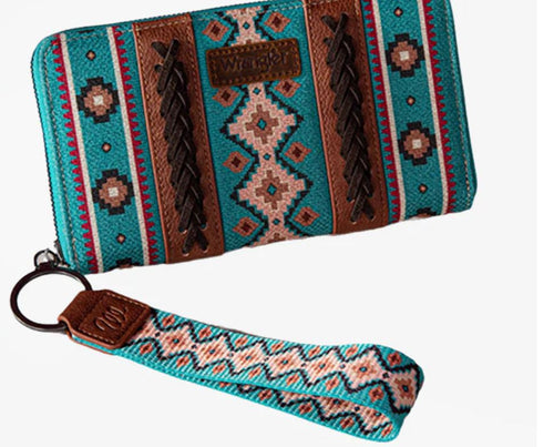 Wrangler Southwestern Wallet - Turquoise