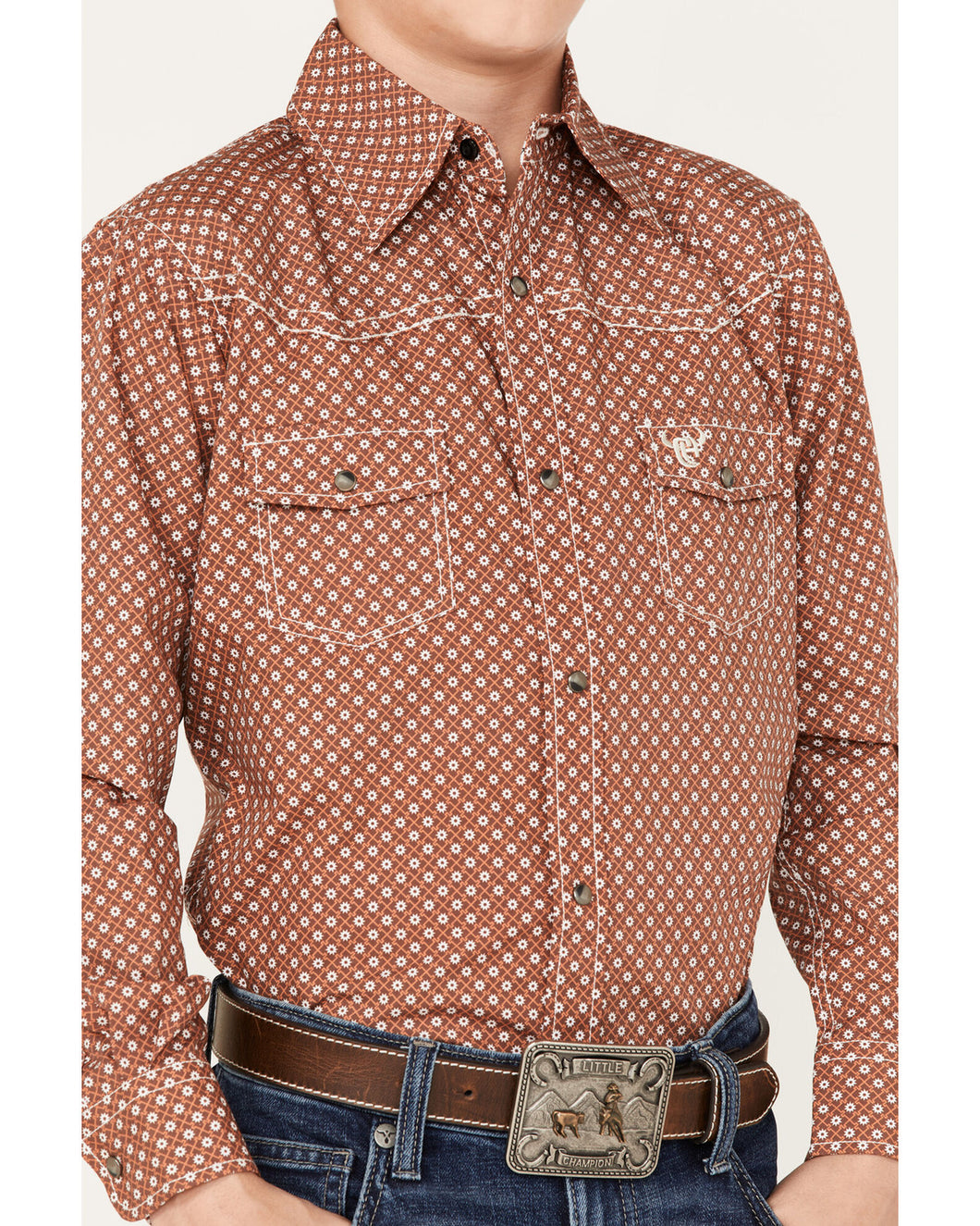 Cowboy Hardware Western shirt Rust