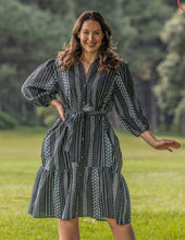 Lydia Midi Dress - Black and White