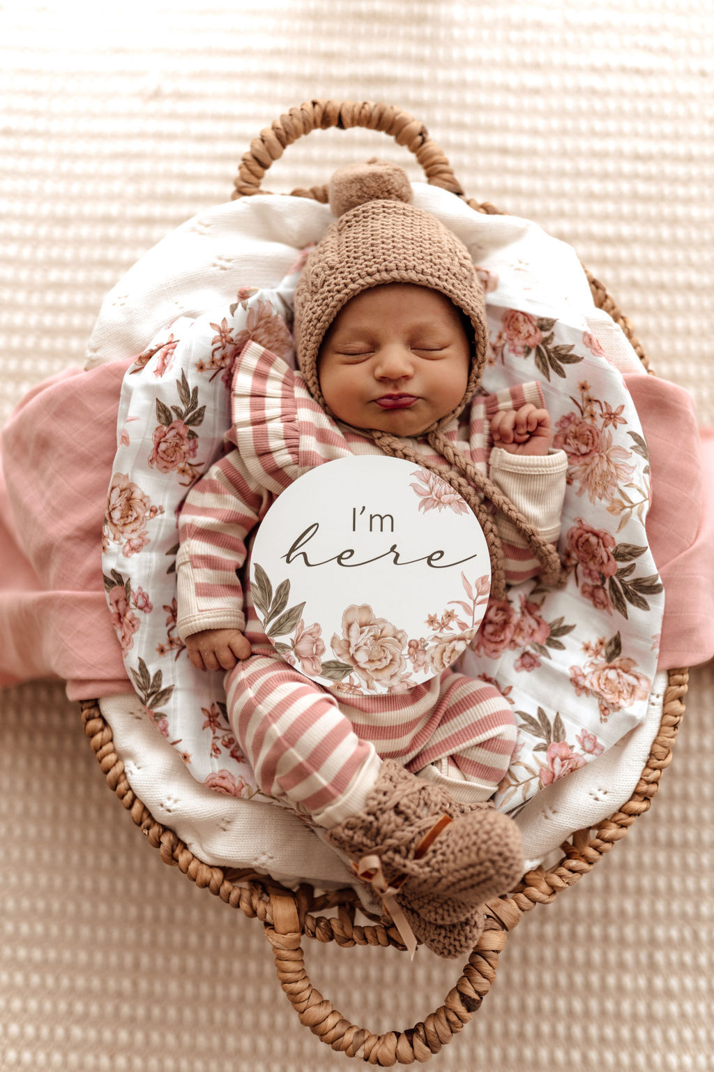 Snuggle Hunny - Rose Stripe Growsuit Organic Baby Clothing