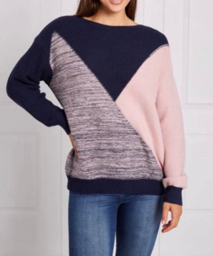 Pink and Navy Knit