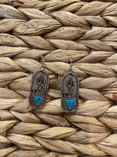 Earrings - Cactus silver and turquoise
