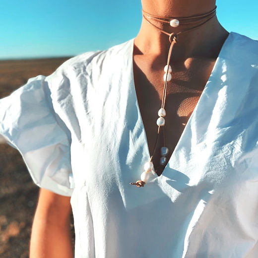 Treasure Chest co- Leather - Adira Lariat - Tan